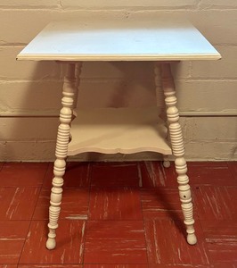 lot 96 image: Vintage Victorian Two Tier Painted Accent Table