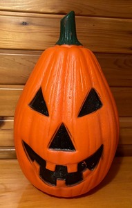 lot 132 image: Spooky Pumpkin Blow Mold Decor