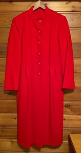 lot 135 image: Radiant Red Ultra Fina 100% Wool Coat by Mr. Fred