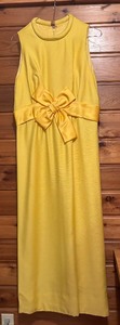 lot 145 image: Fancy Vintage Yellow Dress with Beautiful Bow Accent