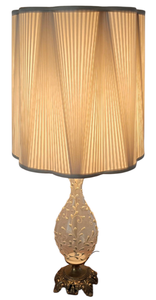 lot 172 image: Brass Based Glass Table Lamp