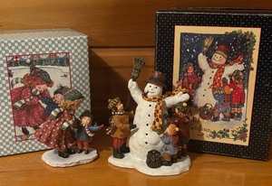 lot 225 image: Holiday Figurines including Special Friends by Sherri Buck Baldwin and Sams Snowman by Susan Winget