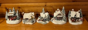 lot 299A image: Thomas Kinkade Village Buildings including Santas Workshop, Stillwater Cottage, Childhood Home and More