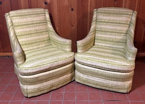 lot 294 image: Two Beautiful Vintage Custom Upholstered Chairs from Daytons