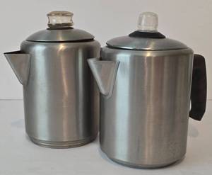 lot 233 image: Pair of Vintage Coffee Percolators