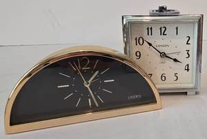 lot 235 image: Two Decorative Desk  Bed Side Clocks