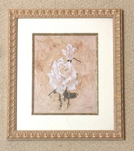 lot 405 image: Beautiful White Rose Print by Zhang