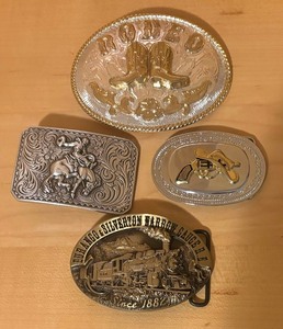 lot 415 image: Four Vintage Belt Buckles