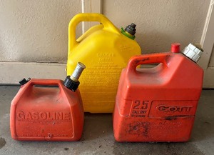 lot 437 image: Three Gas and Diesel Cans
