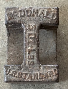 lot 459 image: McDonald 50 Pound Weight