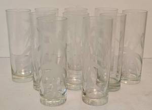 lot 388 image: Set of 10 Vintage Federal Glass Tumblers