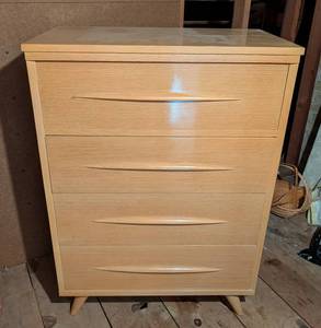 Mid Century Blonde Wood Dresser