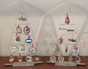 lot 153 image: Two Trees Filled with White House Christmas Ornaments