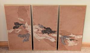 lot 113 image: Three Panel Mixed Media Painting by Kay Sullivan