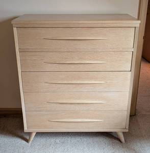 Mid Century Blonde Wood Dresser