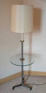 lot 62 image: Vintage Floor Lamp with Glass Table