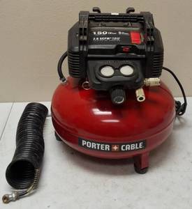lot 4 image: Porter Cable Pancake Compressor