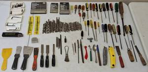 lot 39 image: Drill Bits, Screw Drivers & More (View Photo  As Is)