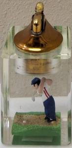 (1) Vintage Table Lighter - Set Inside a Base  (1) Clear Float Holder with a Golfer
