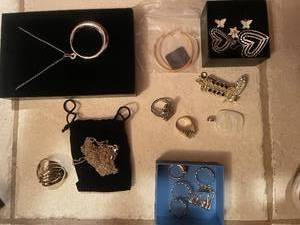 lot 108 image: Collection of Fashion Jewelry Including Necklaces, Rings, and Bracelets