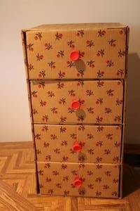 lot 517 image: 4 drawer cardboard storage box 25 ...
