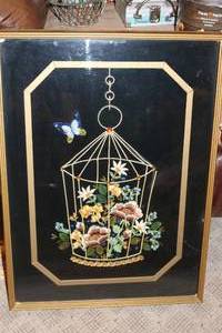 lot 550 image: Framed art piece 18x24...