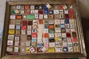 lot 562 image: vintage match book collection frame...