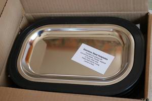 lot 567 image: 4 stainless steel hot plates new in...