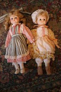 lot 605 image: 2 vintage dolls...