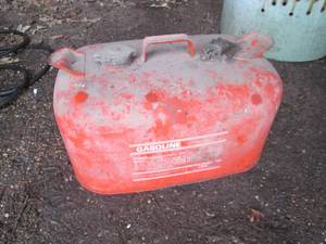 lot 13 image: Metal 6-gallon boat gas can tank...