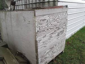 lot 25 image: 48in85in53in wood storage box c...