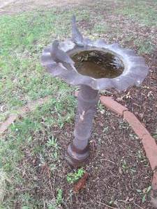 lot 39 image: Heavy duty cast iron Bird bath...