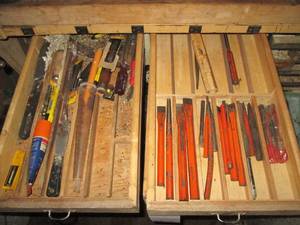 lot 94 image: Variety of punches, chisels, utilit...