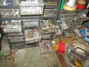 lot 103 image: (2) Multi-drawer benchtop hardware ...