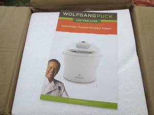 lot 155 image: 1.5qt Wolfgang Puck Ice Cream Maker...