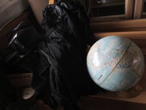 lot 170 image: Vintage spinning Globe and raincoat...