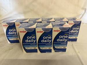 lot 88 image: 9 Bottles of Meijer Mens One Daily Vitamins