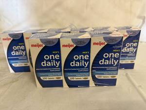 lot 90 image: 9 Bottles of Meijer Mens One Daily Vitamins