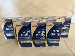 lot 91 image: 9 Bottles of Meijer Mens One Daily Vitamins