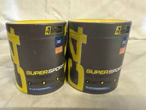 lot 100 image: 2 Bottles of C4 Super Sport Pre-Workout - Blue Raspberry