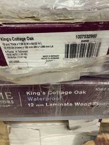 lot 117 image: 3 Boxes of Kings Cottage Oak Laminate Wood Flooring