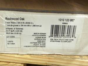 lot 118 image: 6 Boxes of Rockwood Oak Laminate Wood Flooring