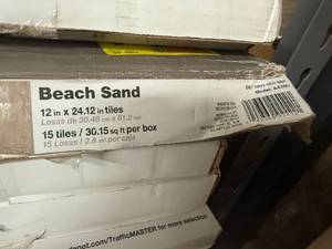 lot 119 image: 10 Boxes of Bach Sand Self Stick Vinyl Tile
