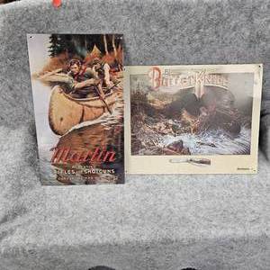 lot 25 image: Marlin and Remington Tin Signs