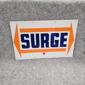 lot 27 image: Surge Milker Tin Sign, Like New Condition