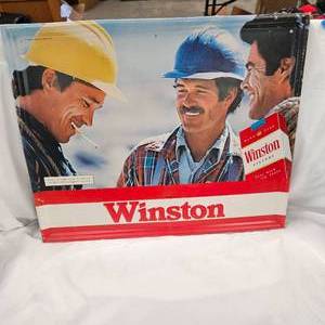lot 58 image: Winston 1970s-Early 80s Vintage Tin Signage, 85% Like New