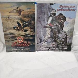 lot 70 image: Marlin & Remington Signs, Tin(2)