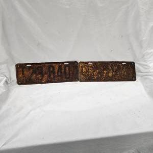 lot 74 image: 1934 Set of License Plates