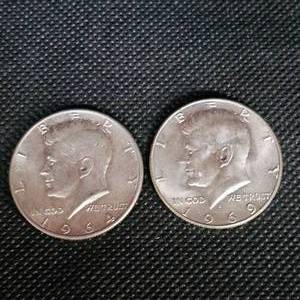 lot 51 image: 1964 Kennedy 50c, 1969 Kennedy 50c