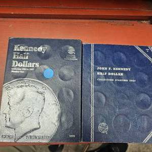 lot 49 image: (2) Kennedy Half Dollar Books, Full